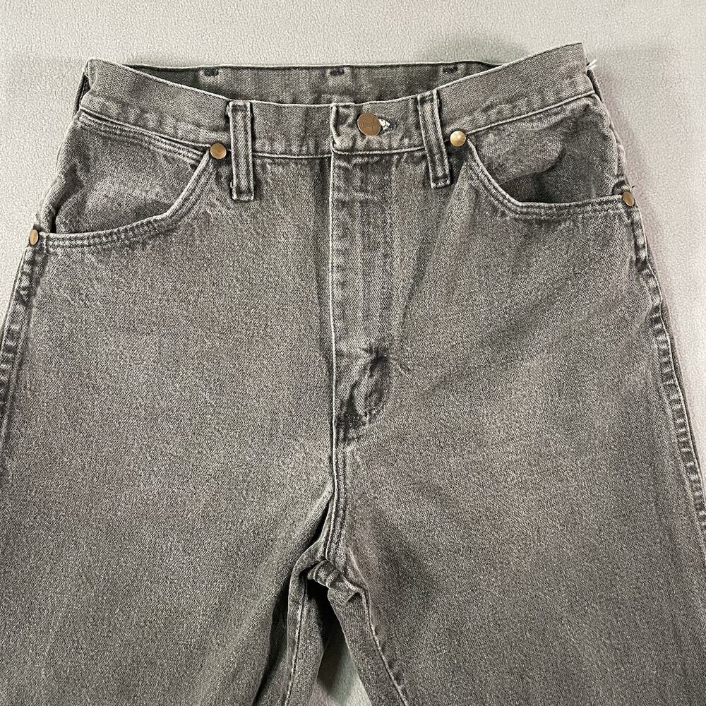 VTG Wrangler Womens Cowboy Cut Jeans 13x28 Black USA Made 13MBKG Rodeo Western - Picture 5 of 10